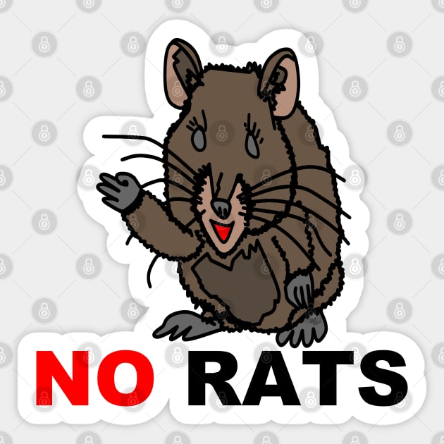No Rats Allowed (Toon Land) Rat Sticker TeePublic